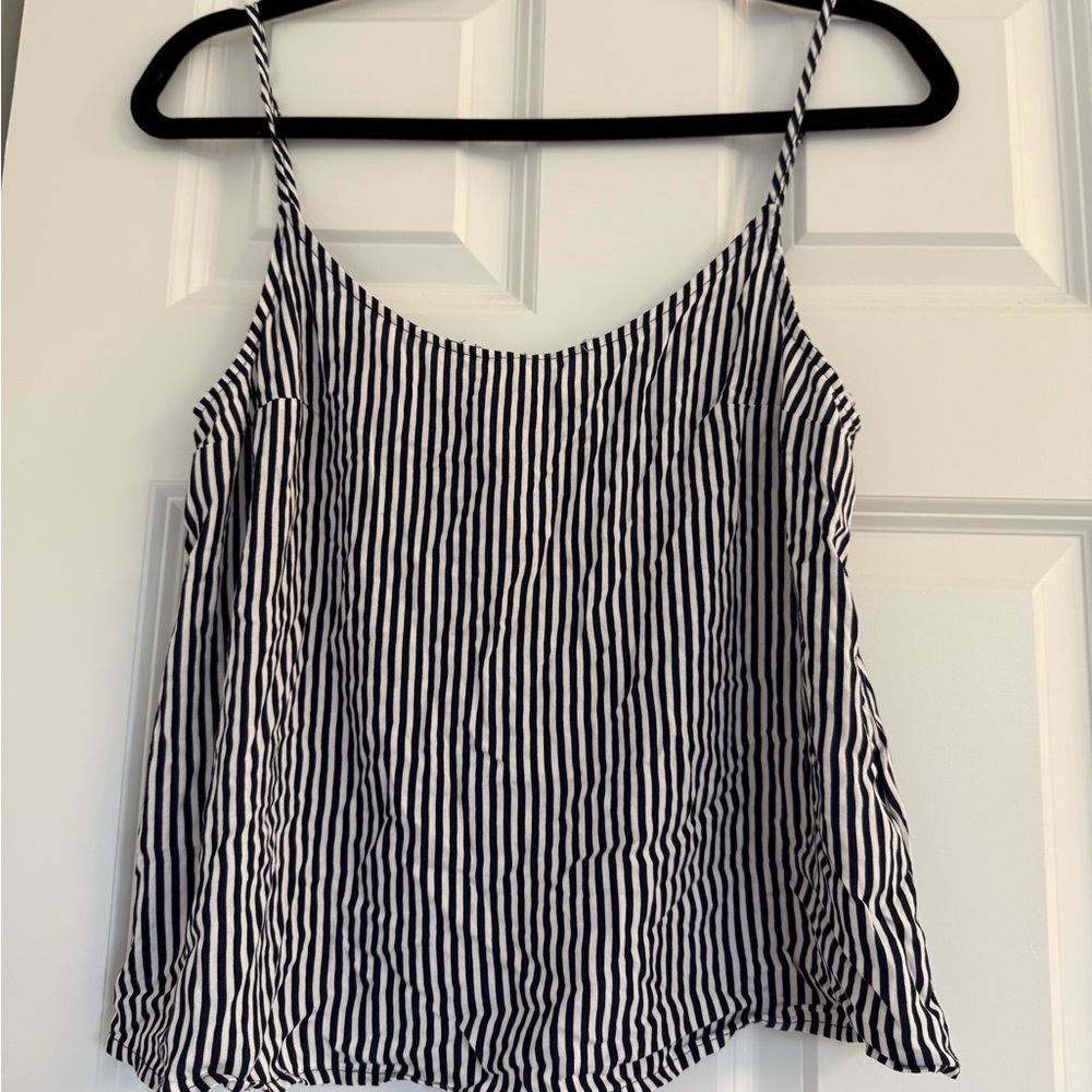 H&M Tank Top Women’s Size Small Black and White Striped